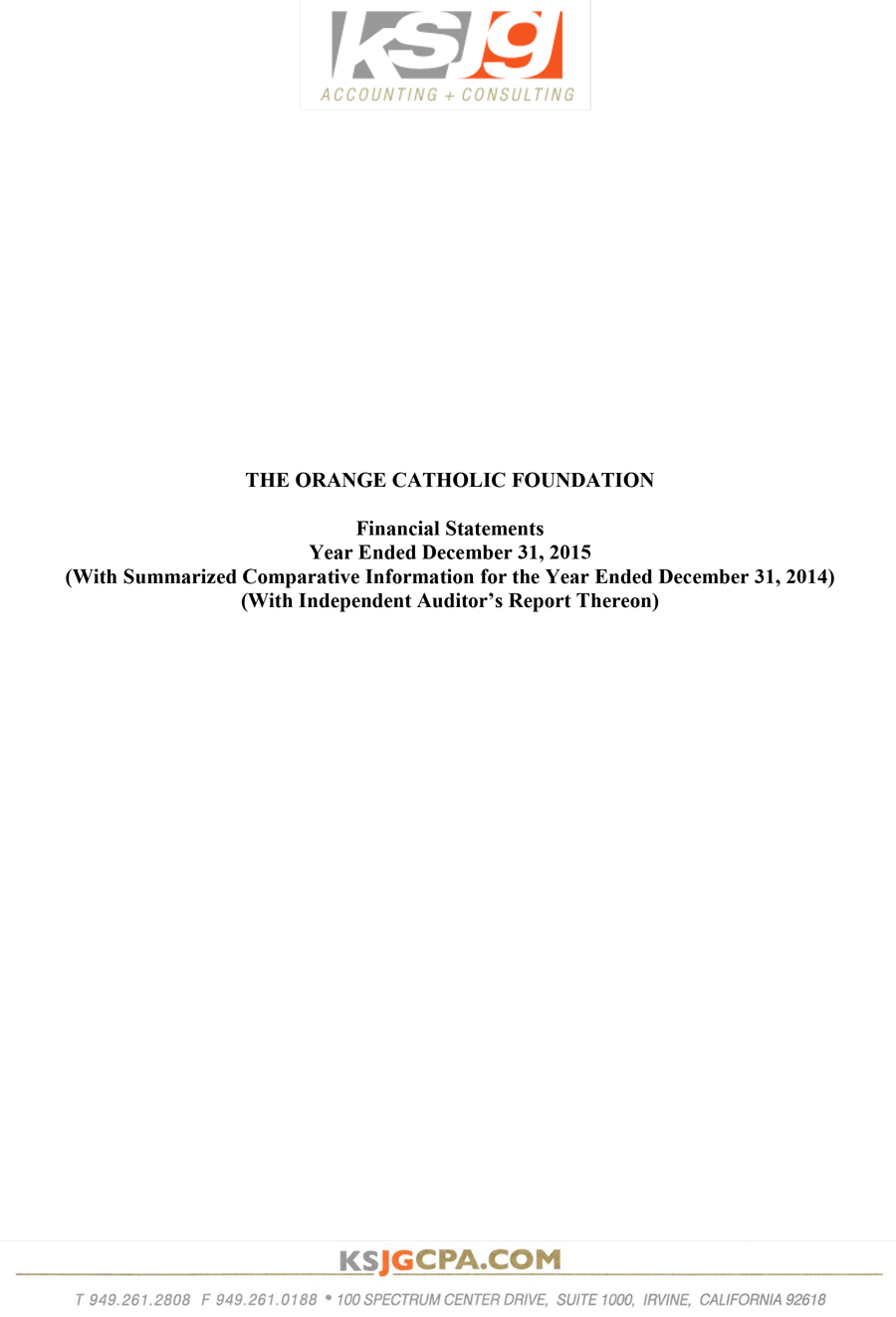 2015 OCF Financial Statement